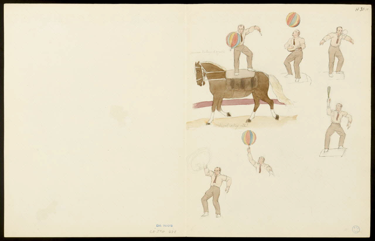 partie d'un ensemble de dessins Exercice A 1968.102.5356.17 Photo