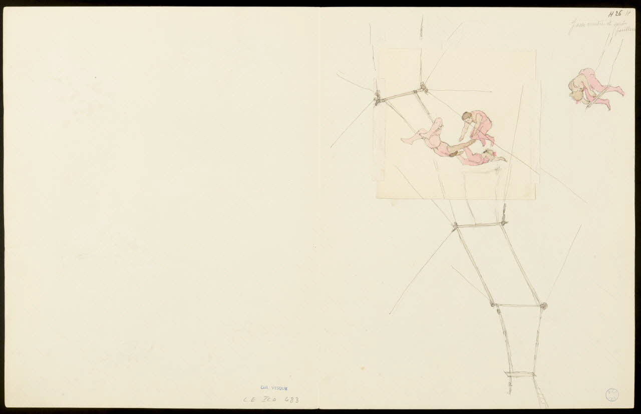 partie d'un ensemble de dessins Cirque de Paris 3 Janv 29 1968.102.5356.22 Photo