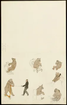 partie d'un ensemble de dessins Numéro d'ours et trapézistes 1968.102.5356.23 Photo