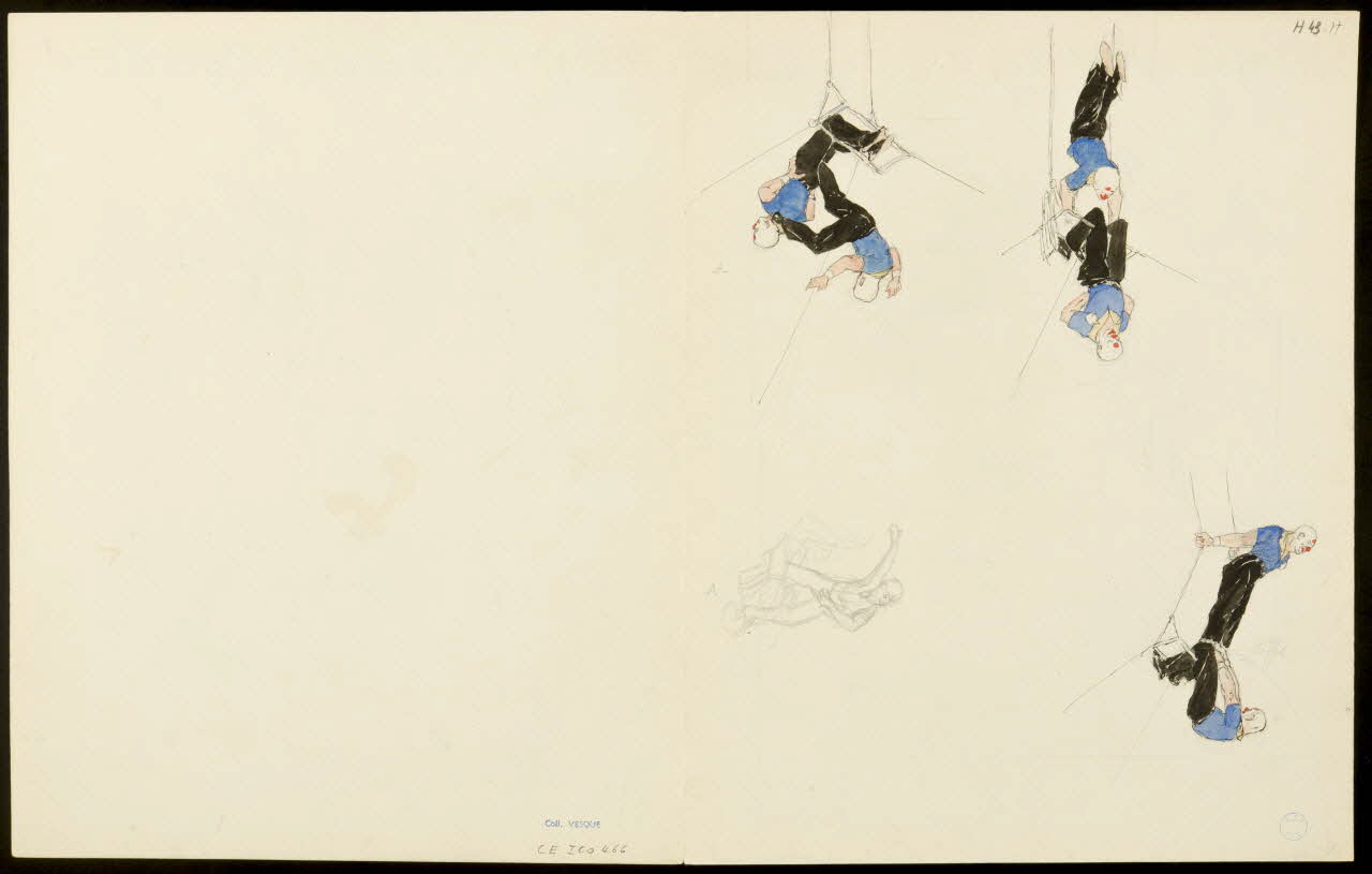 partie d'un ensemble de dessins Numéros de trapézistes et de funambules 1968.102.5356.5 Photo
