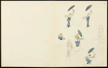 partie d'un ensemble de dessins Numéros de trapézistes et de funambules 1968.102.5356.5 Photo