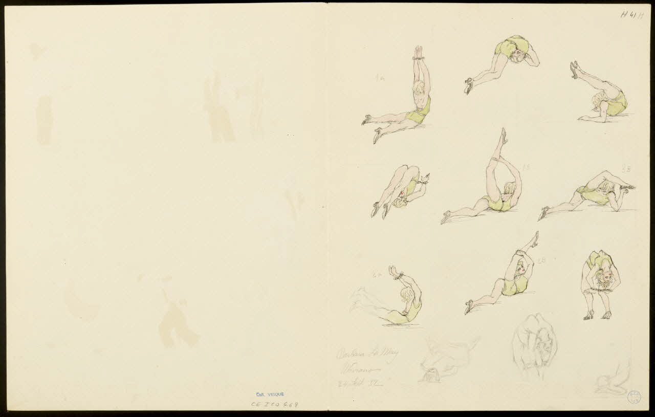 partie d'un ensemble de dessins Barbara La May  Medrano  24 Sept 32 1968.102.5356.7 Photo