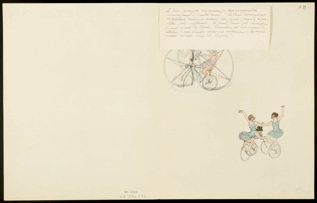 partie d'un ensemble de dessins Numéros de monocycles et d'équilibristes 1968.102.5356.9 Photo
