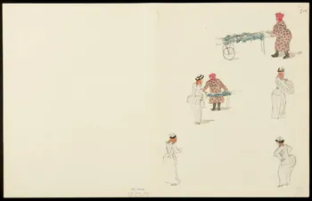 partie d'un ensemble de dessins Les Ronchy Medrano 13.4.35 1968.102.5357.15  Photo