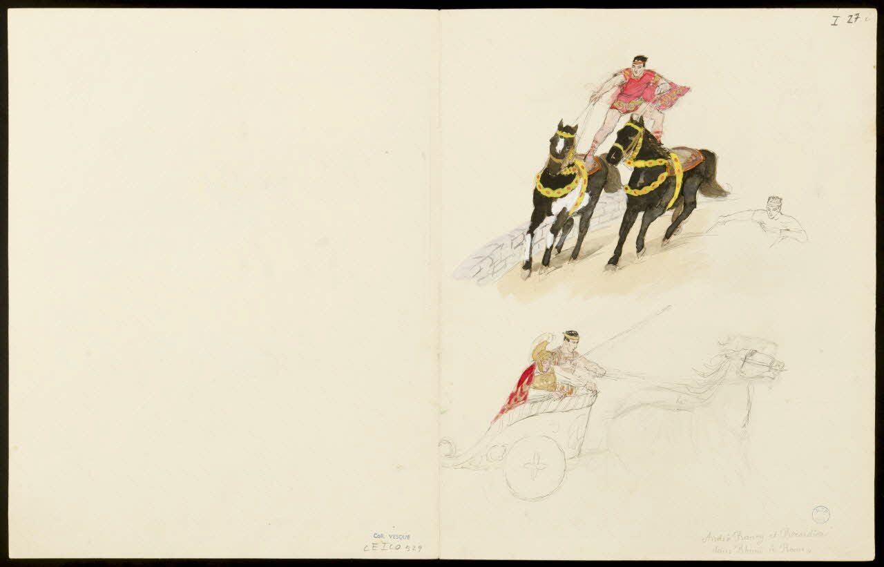 partie d'un ensemble de dessins André Rancy et Recordier  dans ""Rhum à Rome" 1968.102.5357.22 Photo