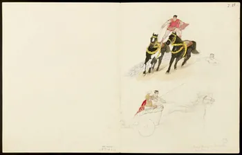 partie d'un ensemble de dessins André Rancy et Recordier  dans ""Rhum à Rome" 1968.102.5357.22 Photo