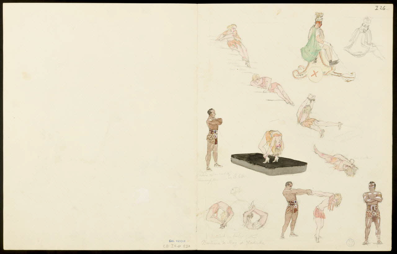 partie d'un ensemble de dessins Barbara la May et Hadada 1968.102.5357.23 Photo