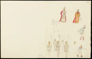 partie d'un ensemble de dessins Personnages en costume 1968.102.5357.24 Photo