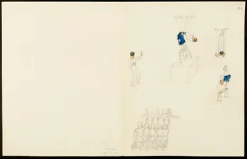 partie d'un ensemble de dessins Medrano fév 36 1968.102.5357.7 Photo
