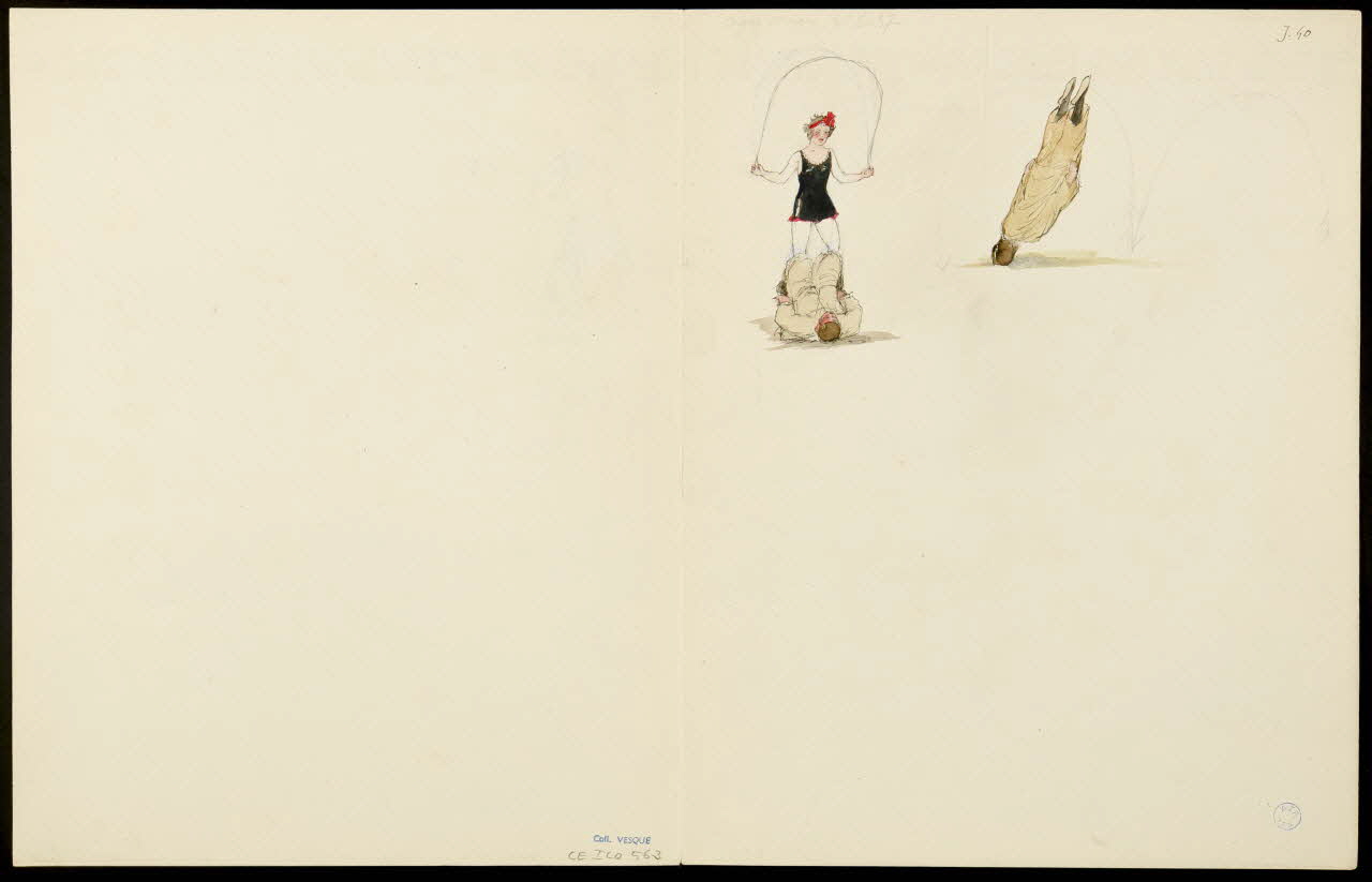 partie d'un ensemble de dessins Beatrice Percellys Medrano 27 mars 37 1968.102.5358.10 Photo