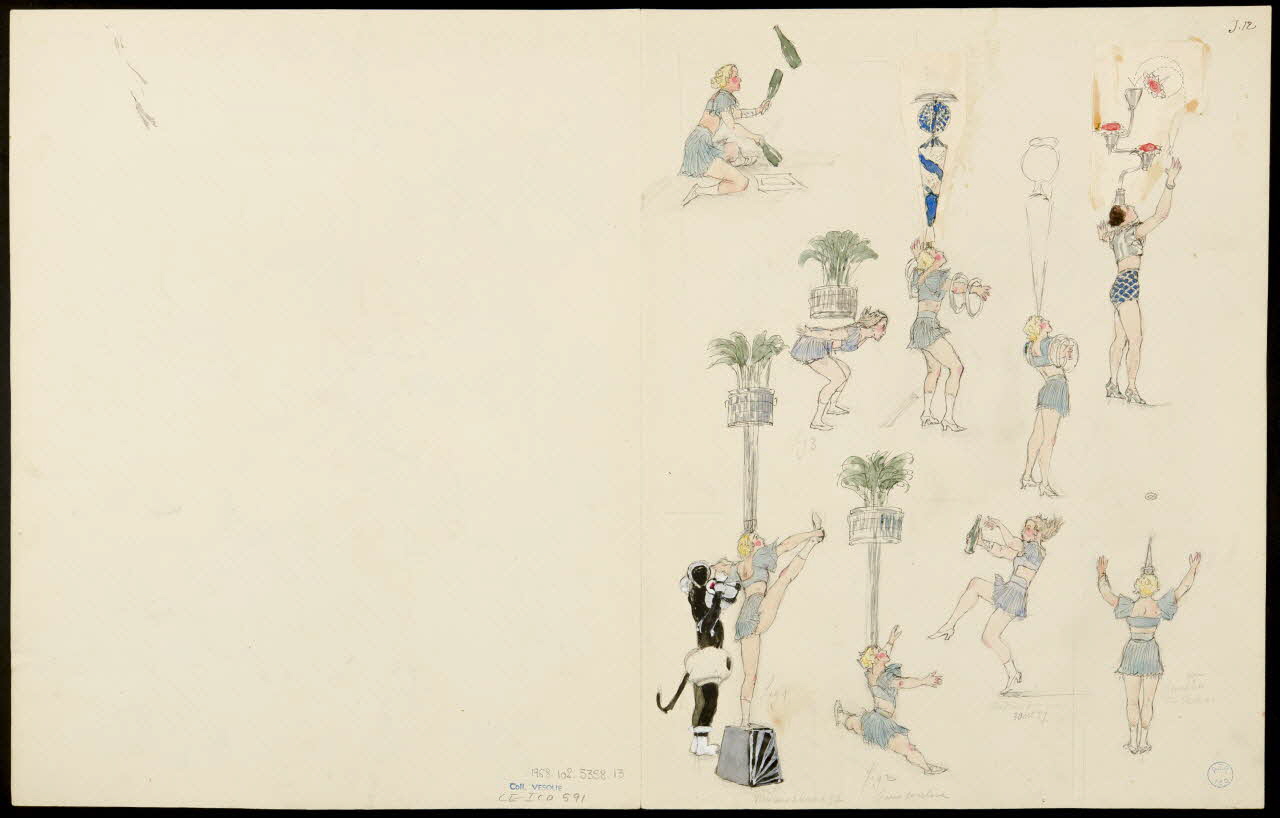 partie d'un ensemble de dessins Chevaux et jongleurs 1968.102.5358.13 Photo