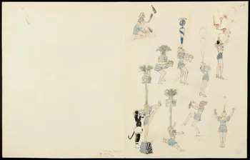 partie d'un ensemble de dessins Chevaux et jongleurs 1968.102.5358.13 Photo