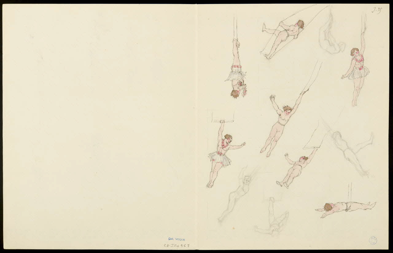partie d'un ensemble de dessins Trapézistes 1968.102.5358.15 Photo