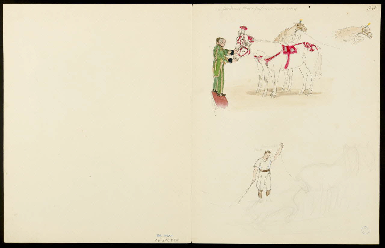 partie d'un ensemble de dessins Chevaux et funambule 1968.102.5358.2 Photo
