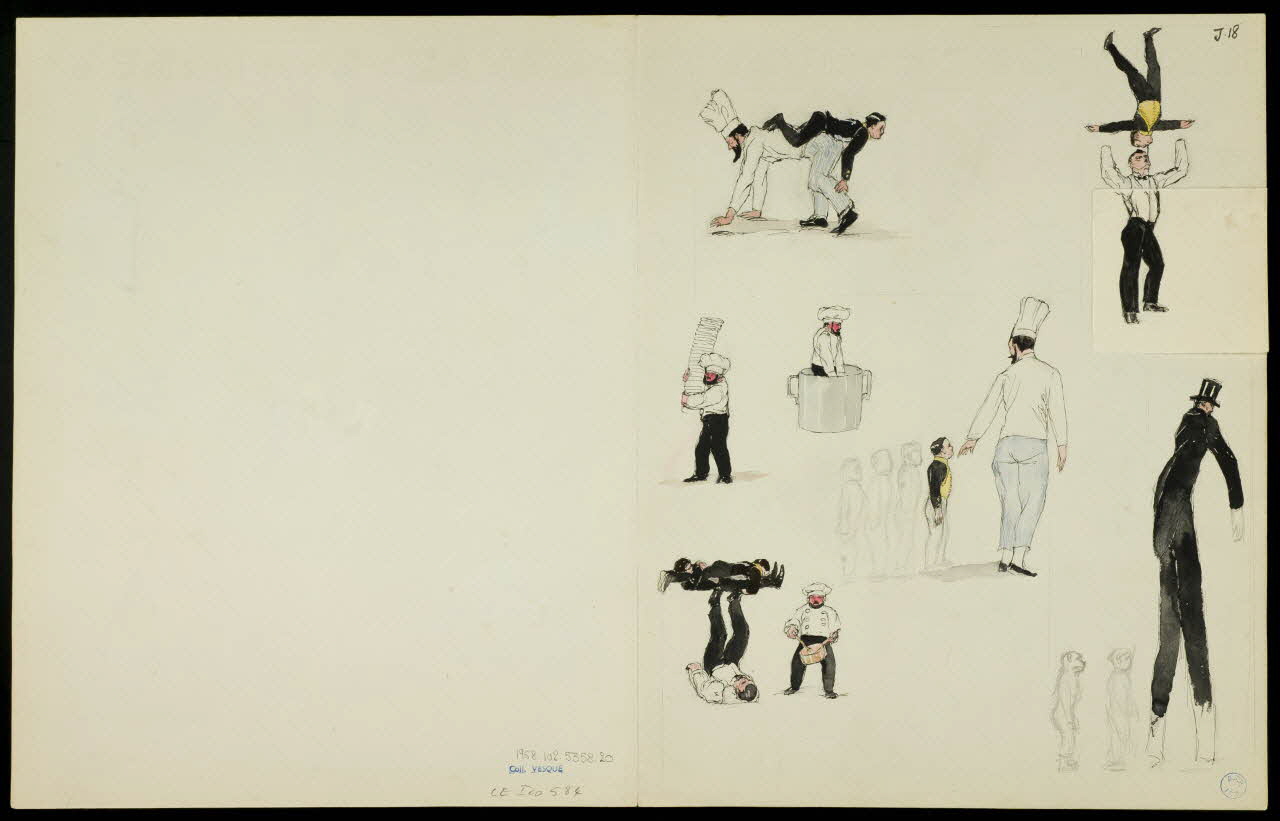 partie d'un ensemble de dessins Numéros d'acrobates 1968.102.5358.20 Photo