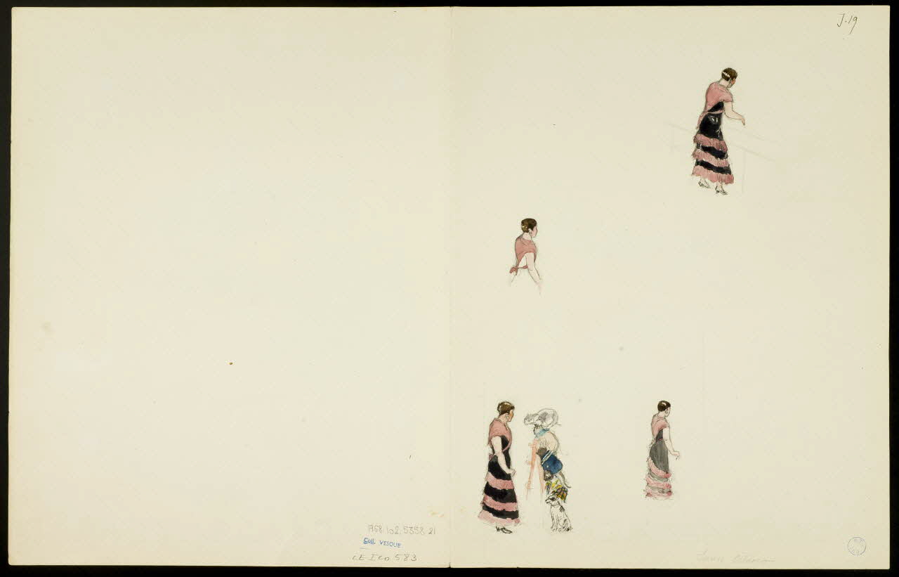 partie d'un ensemble de dessins Numéro d'acrobate 1968.102.5358.21 Photo