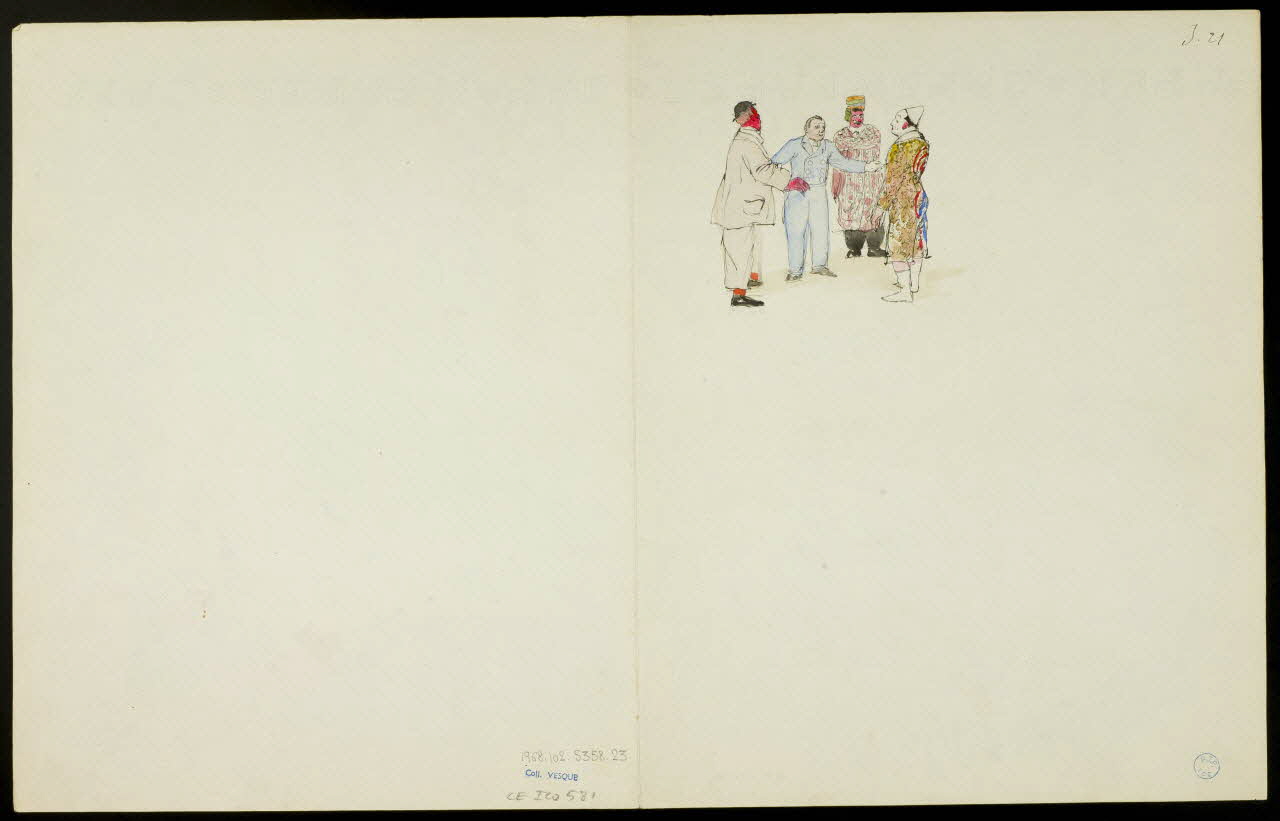 partie d'un ensemble de dessins Les Ronco-Capite dans de "l'exposition 1900 à l'expo 37" 1968.102.5358.23 Photo