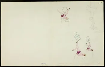 partie d'un ensemble de dessins Les Ronco-Capite dans de "l'exposition 1900 à l'expo 37" 1968.102.5358.23  Photo
