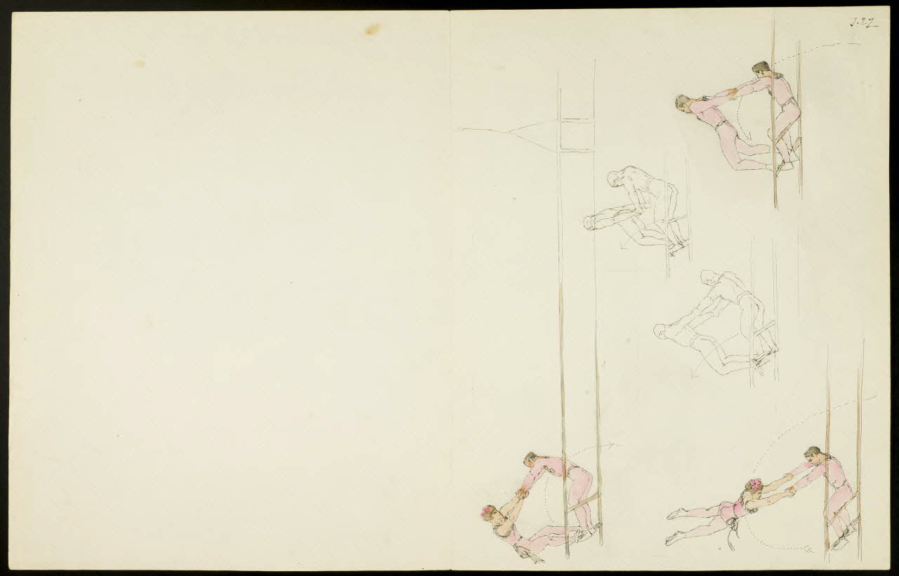 partie d'un ensemble de dessins Numéros d'acrobates 1968.102.5358.24 Photo