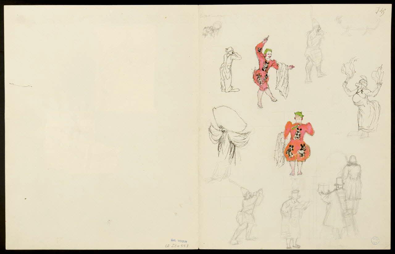 partie d'un ensemble de dessins Clowns et acrobates 1968.102.5358.5 Photo