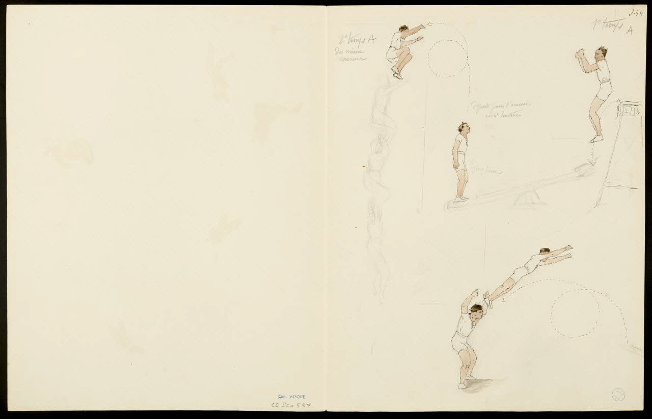 partie d'un ensemble de dessins Acrobates 1968.102.5358.6 Photo