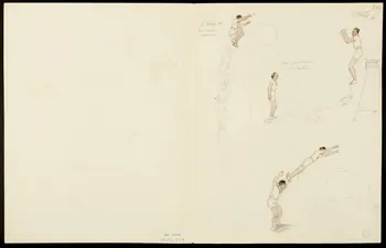 partie d'un ensemble de dessins Acrobates 1968.102.5358.6  Photo
