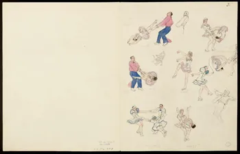 partie d'un ensemble de dessins Medrano 27 oct 34 1968.102.5358.7 Photo