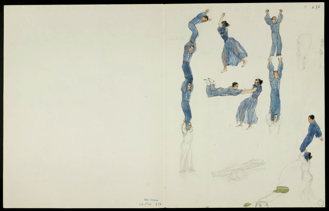 partie d'un ensemble de dessins Numéros d'acrobates 1968.102.5359.13 Photo
