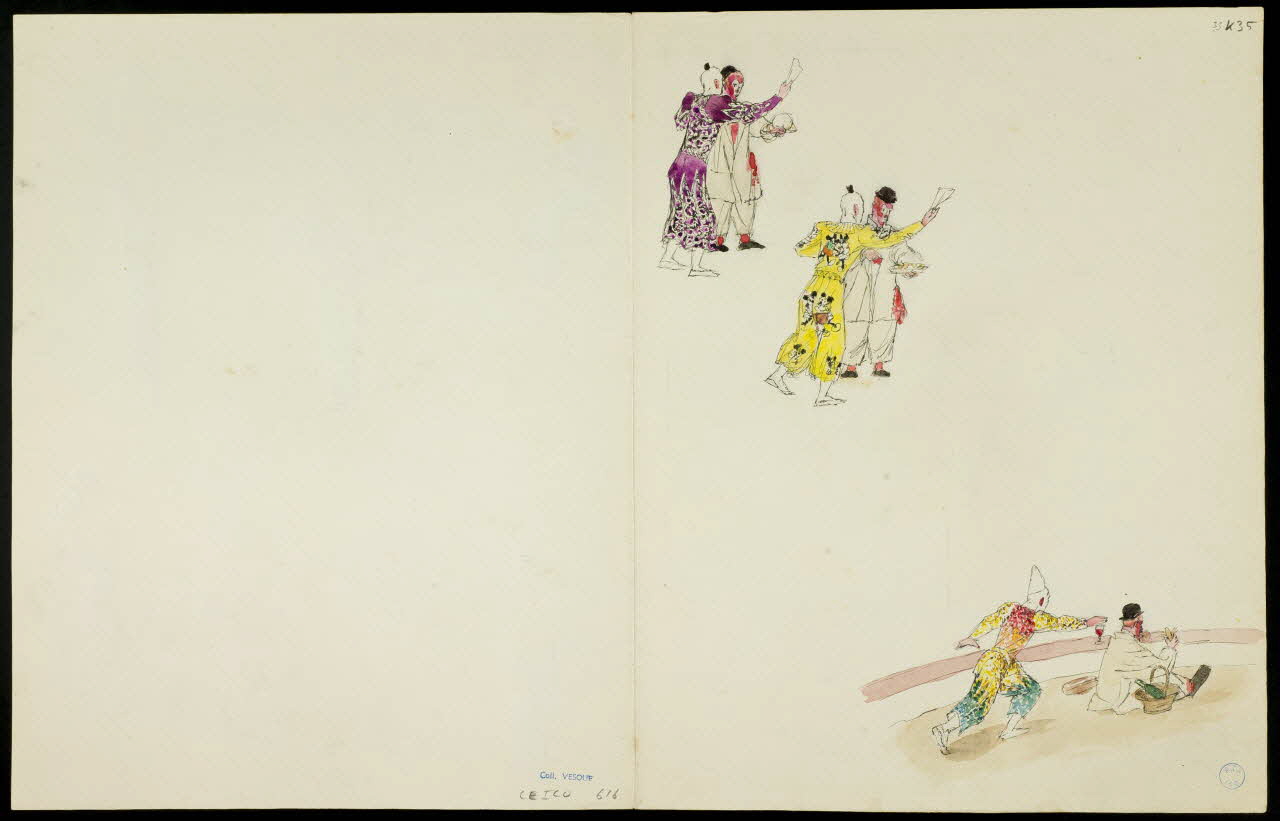 partie d'un ensemble de dessins Numéros de clown 1968.102.5359.15 Photo