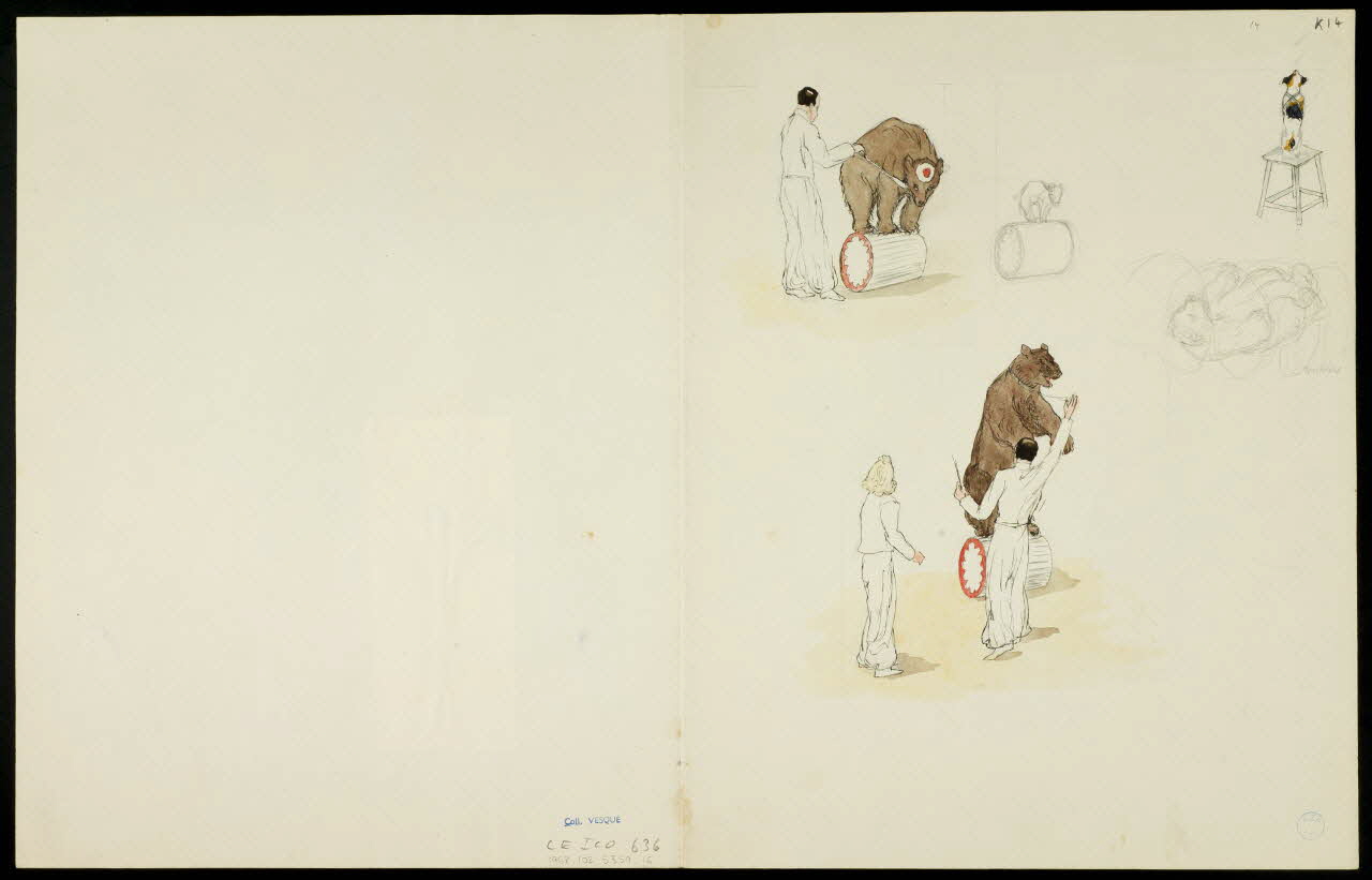 partie d'un ensemble de dessins Numéro d'ours et numéro de clown 1968.102.5359.16 Photo