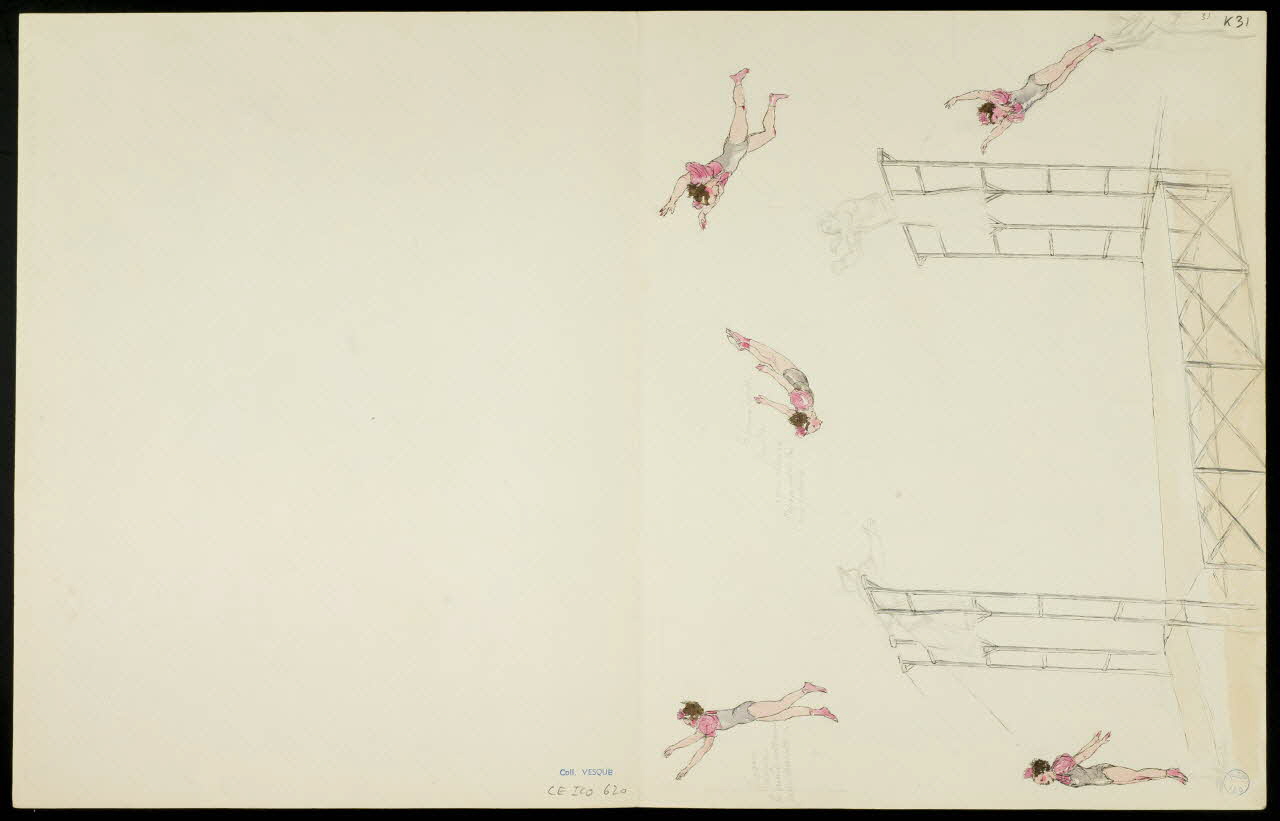 partie d'un ensemble de dessins Numéros d'acrobates 1968.102.5359.19 Photo