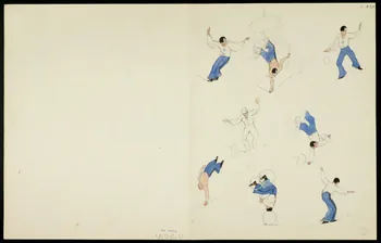 partie d'un ensemble de dessins Numéros d'acrobates 1968.102.5359.21 Photo