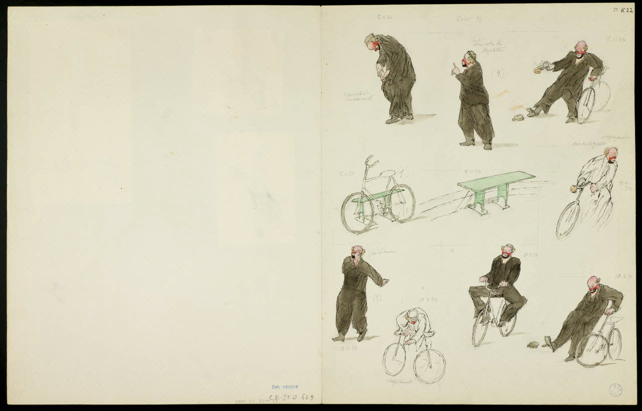 partie d'un ensemble de dessins Numéro d'acrobate et numéro de clown 1968.102.5359.23 Photo