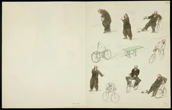 partie d'un ensemble de dessins Numéro d'acrobate et numéro de clown 1968.102.5359.23 Photo