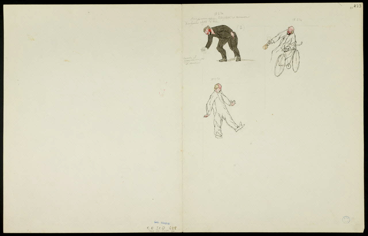 partie d'un ensemble de dessins Numéro d'acrobate et numéro de clown 1968.102.5359.24 Photo