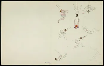 partie d'un ensemble de dessins Numéro d'acrobate et numéro de clown 1968.102.5359.24  Photo