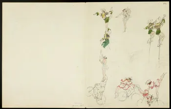 partie d'un ensemble de dessins Numéro de clowns et numéro d'acrobate 1968.102.5359.3 Photo