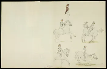 partie d'un ensemble de dessins Numéro équestre et numéro d'éléphant 1968.102.5359.7 Photo