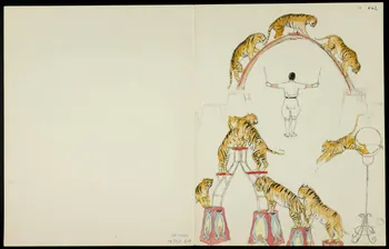 partie d'un ensemble de dessins Numéro de fauves et numéro d'acrobate 1968.102.5359.8 Photo