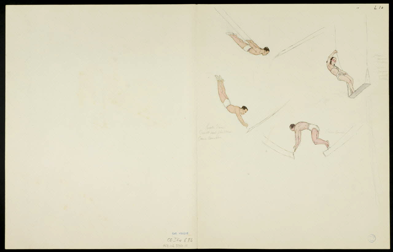 partie d'un ensemble de dessins Numéros d'acrobates 1968.102.5360.10 Photo