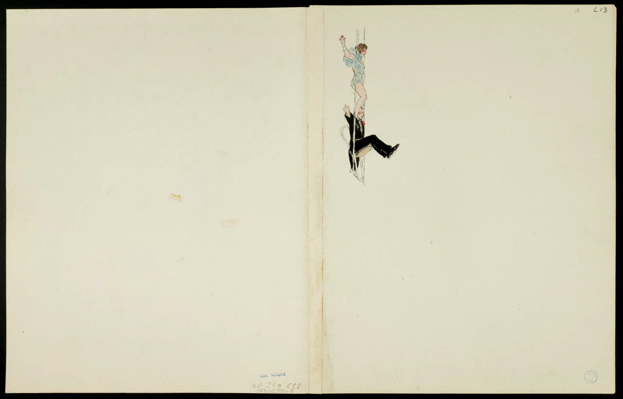 partie d'un ensemble de dessins Numéro de fauve et numéro d'acrobate 1968.102.5360.13 Photo