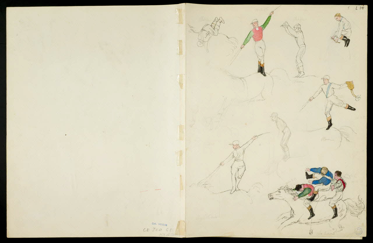 partie d'un ensemble de dessins Numéros de cirque 1968.102.5360.15 Photo