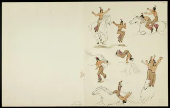 partie d'un ensemble de dessins Numéros d'acrobates et numéro de clowns 1968.102.5360.18 Photo