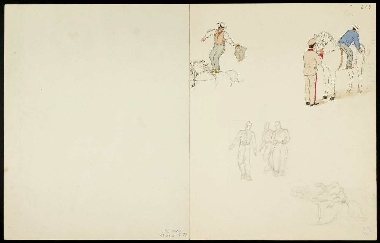partie d'un ensemble de dessins Numéros d'acrobates 1968.102.5360.22 Photo
