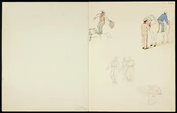 partie d'un ensemble de dessins Numéros d'acrobates 1968.102.5360.22 Photo