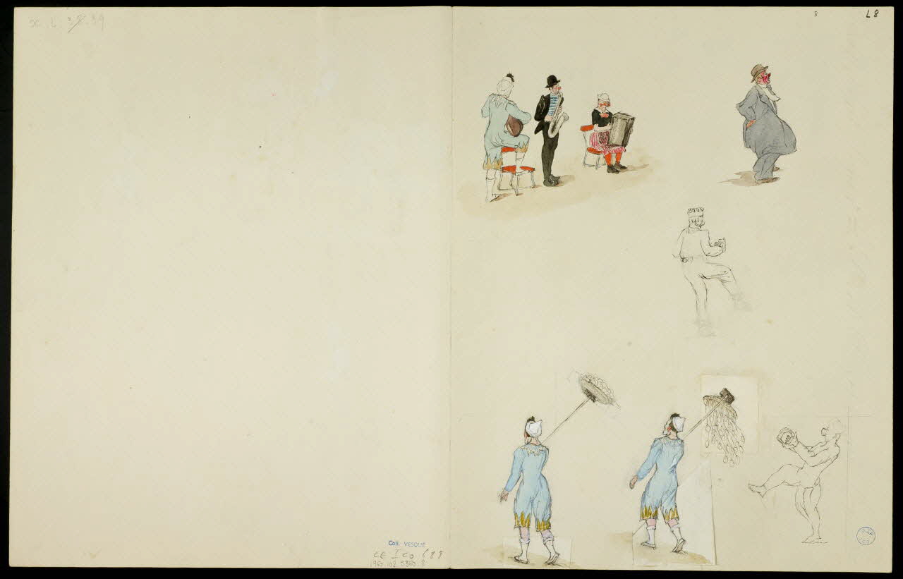 partie d'un ensemble de dessins Numéros de clown et numéro équestre 1968.102.5360.8 Photo