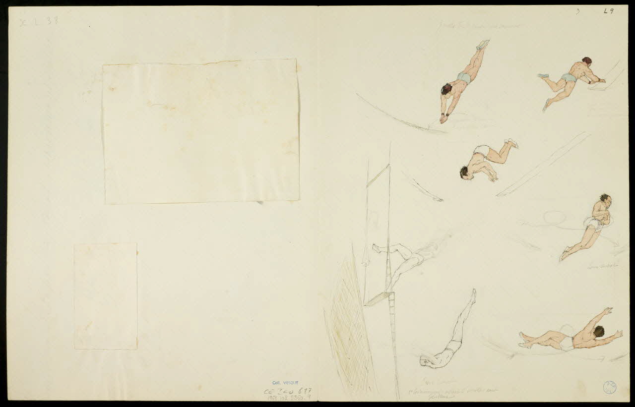 partie d'un ensemble de dessins Numéros d'acrobate et équestre 1968.102.5360.9 Photo