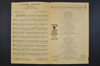 Georges Gershwin ; André Mauprey ; Salabert partition de musique petit format 1929 1965.160.48 Photo Mucem