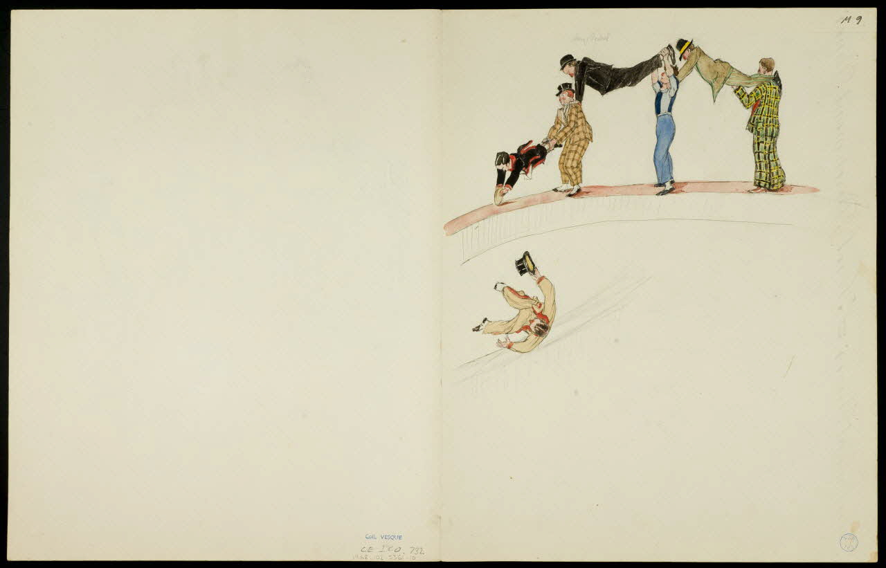 partie d'un ensemble de dessins Numéros d'acrobates et de chiens 1968.102.5361.10 Photo