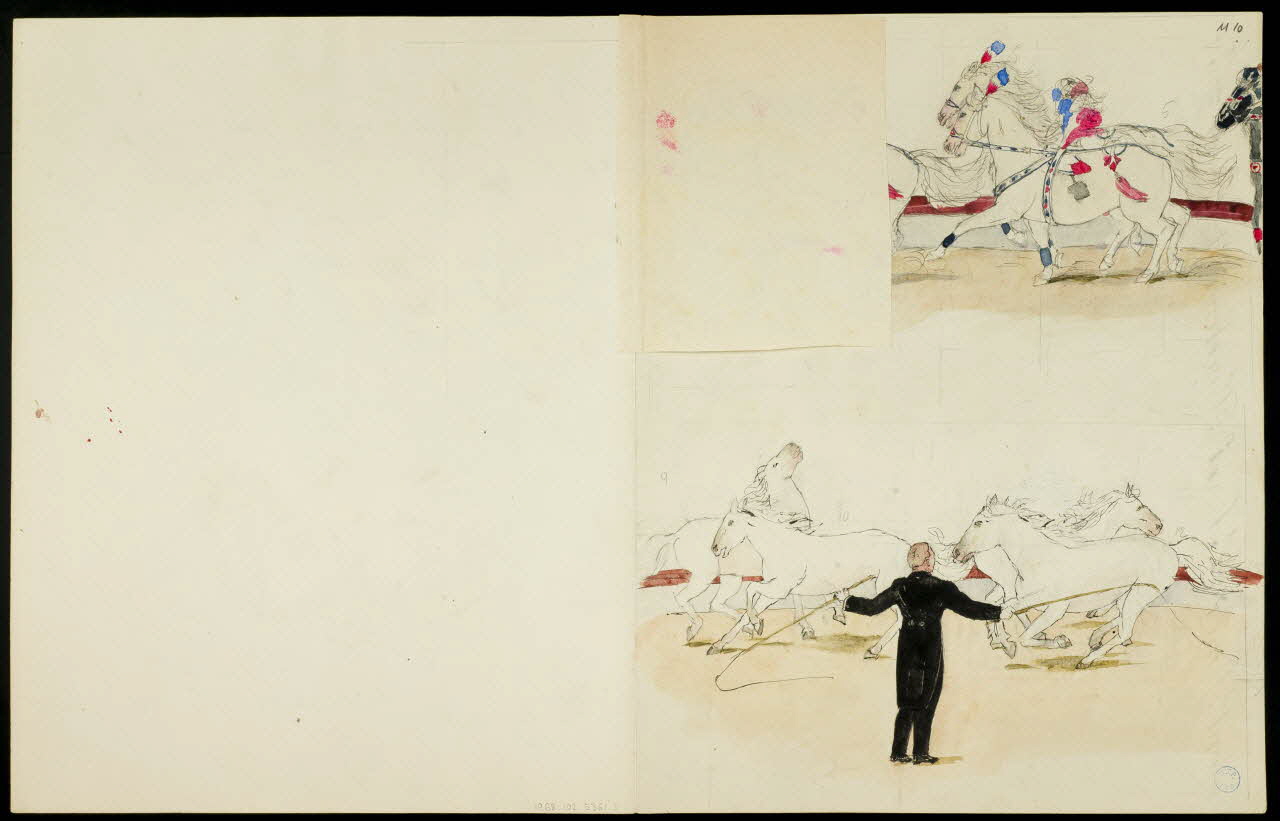 partie d'un ensemble de dessins Numéro équestre 1968.102.5361.11 Photo